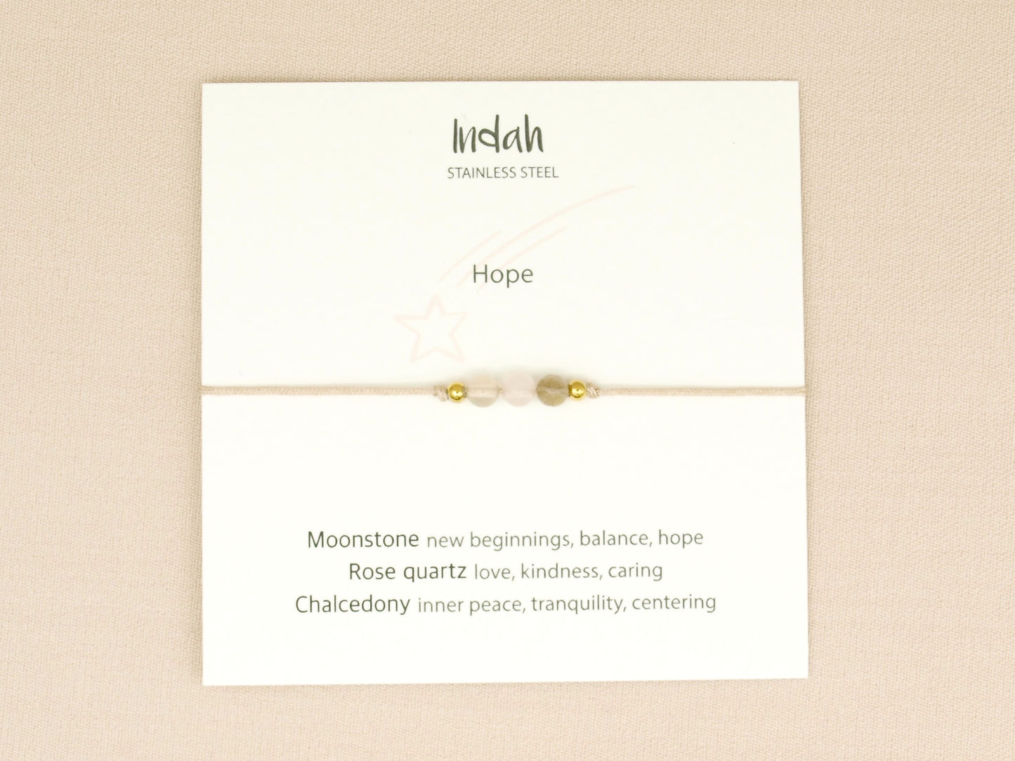 Bracelet rock, hope, silver and gold