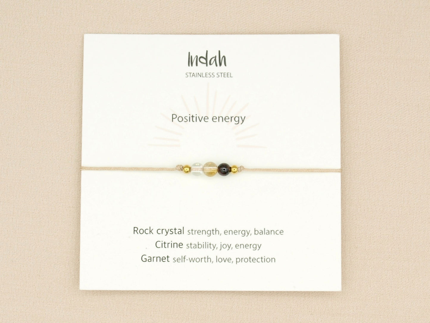Bracelet rock, positive energy, silver and gold