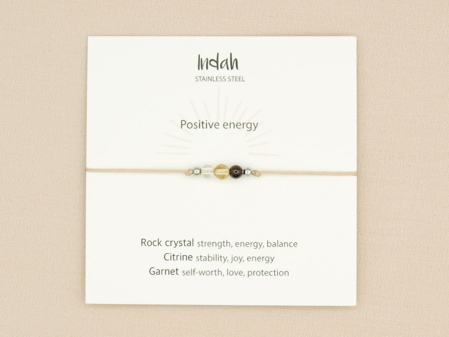 Bracelet rock, positive energy, silver and gold