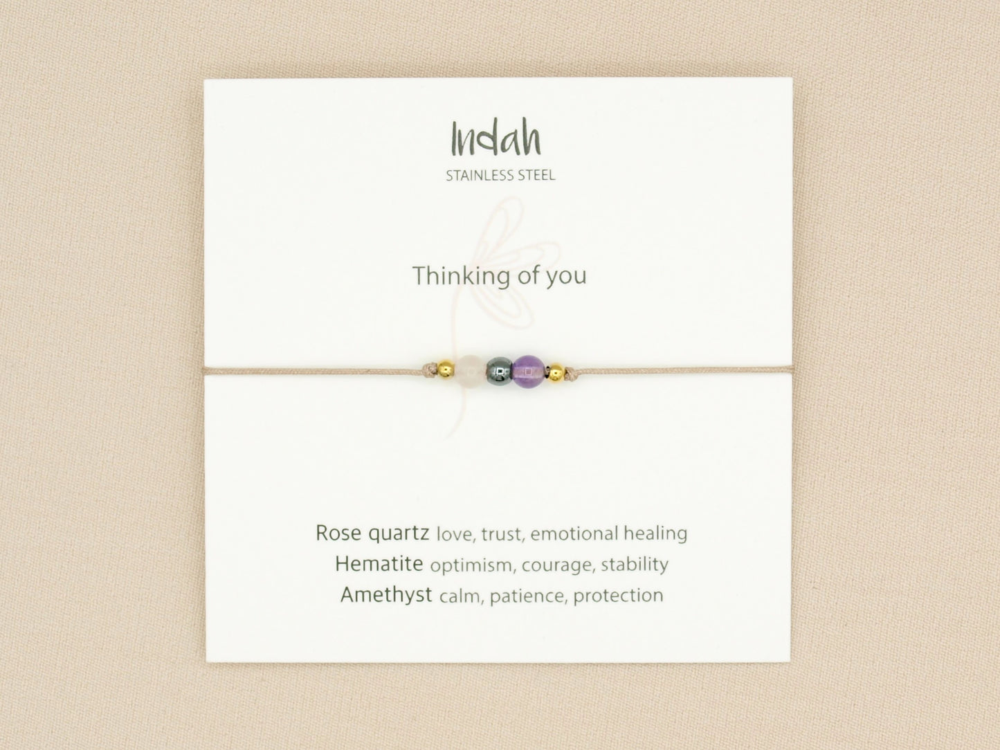 Armband rock, thinking of you, zilver en goud