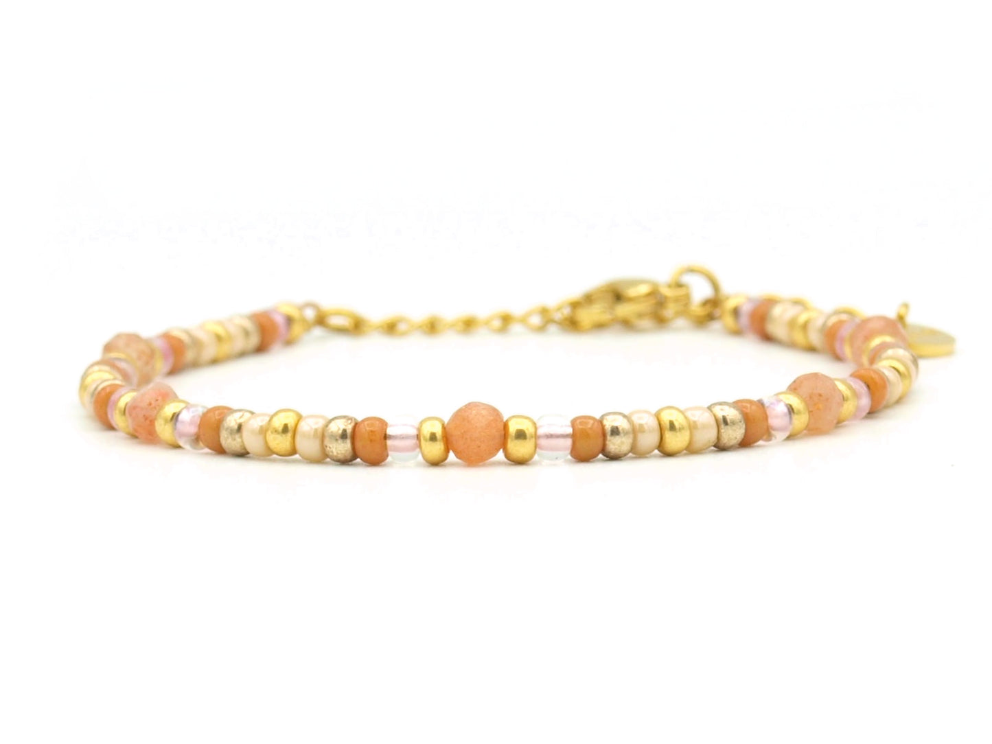 Bracelet Cinta sun stone, silver or gold stainless steel