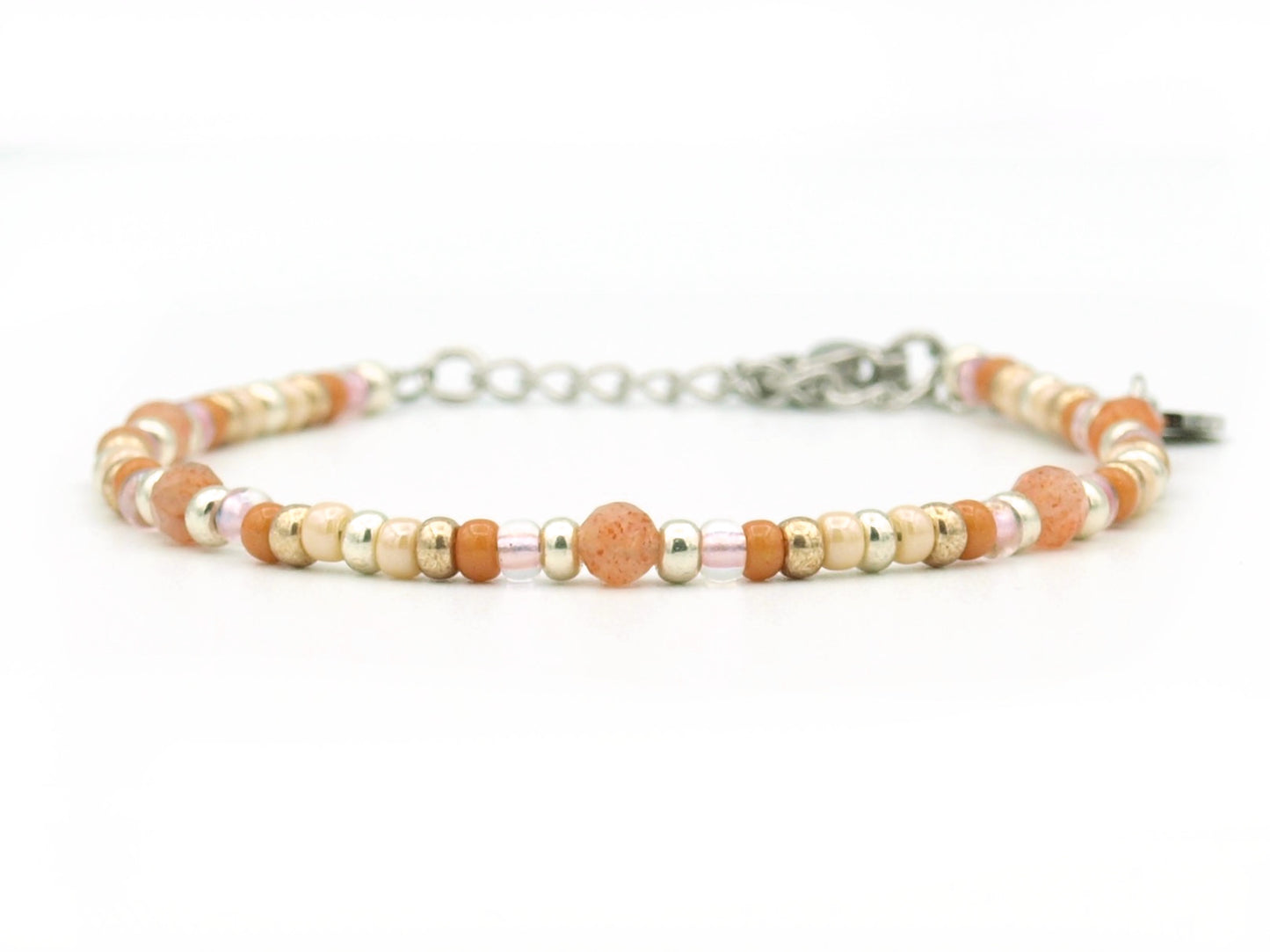 Bracelet Cinta sun stone, silver or gold stainless steel