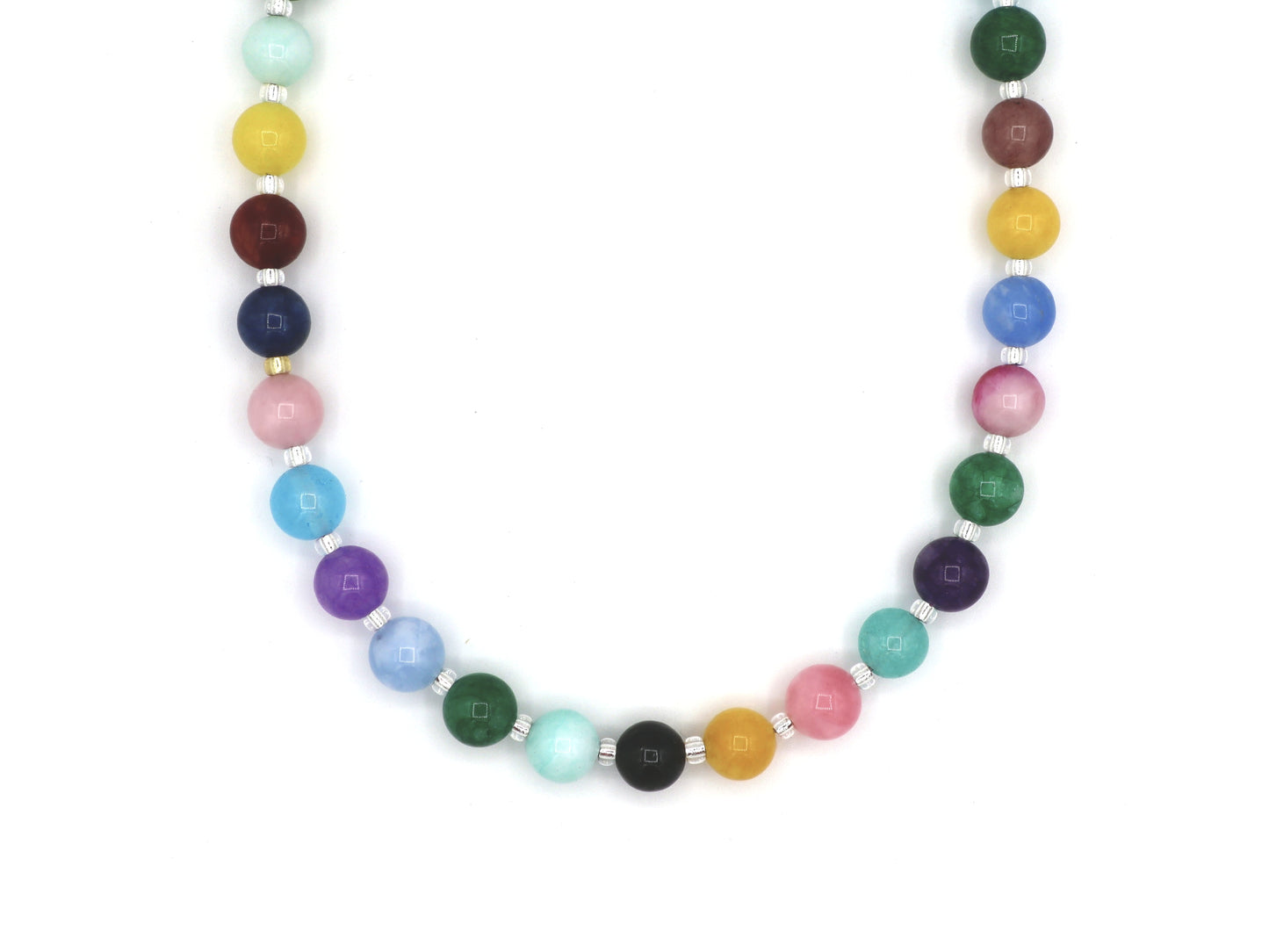 Ketting Batu jade mix, zilver of goud roestvrijstaal