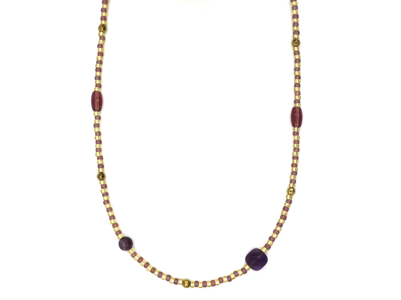 Ketting Kirana aventurijn, zilver of goud roestvrijstaal