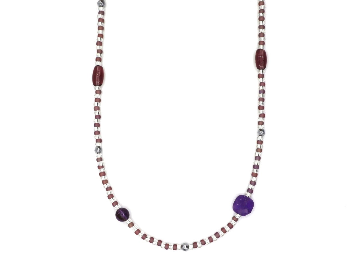 Ketting Kirana aventurijn, zilver of goud roestvrijstaal