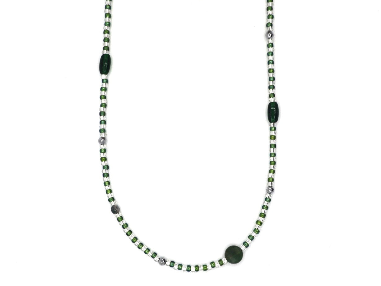 Ketting Kirana aventurijn, zilver of goud roestvrijstaal