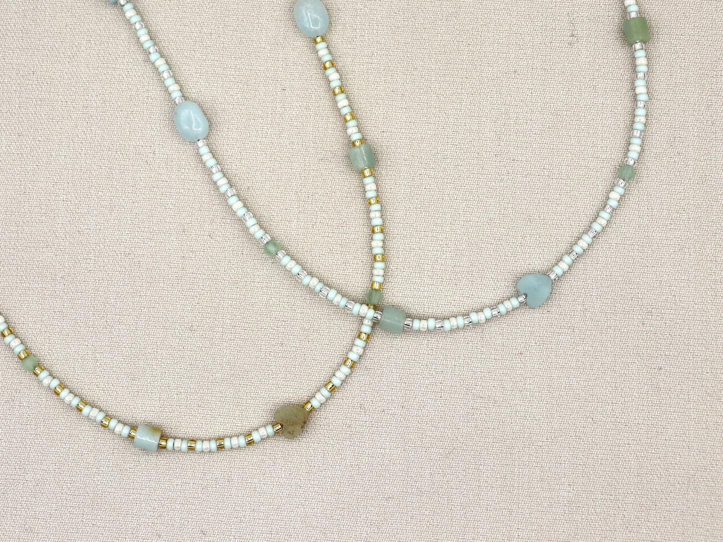 Bracelet Kirana amazonite silver or gold stainless steel