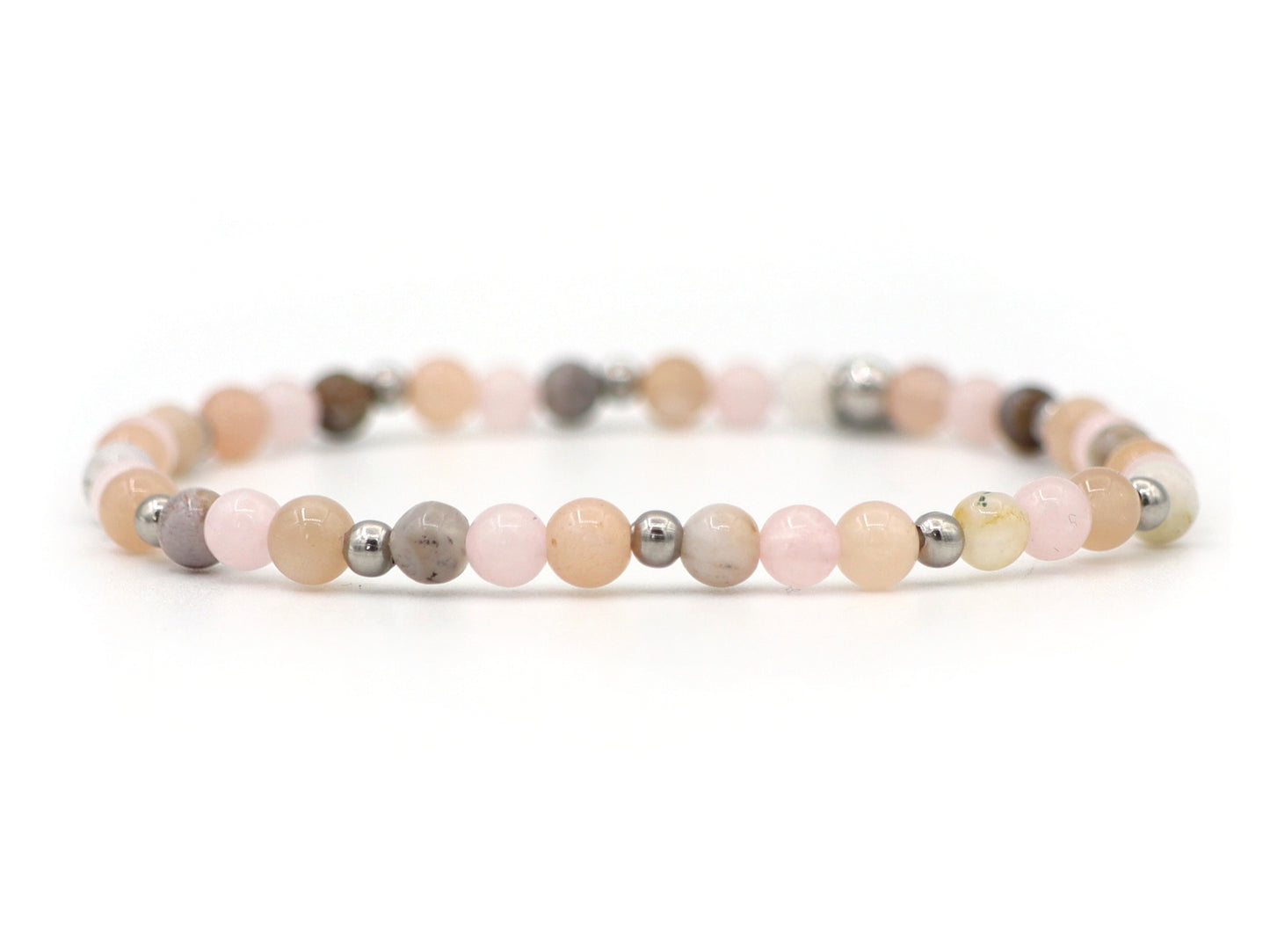 Natuursteen armband hope,zilver en goud
