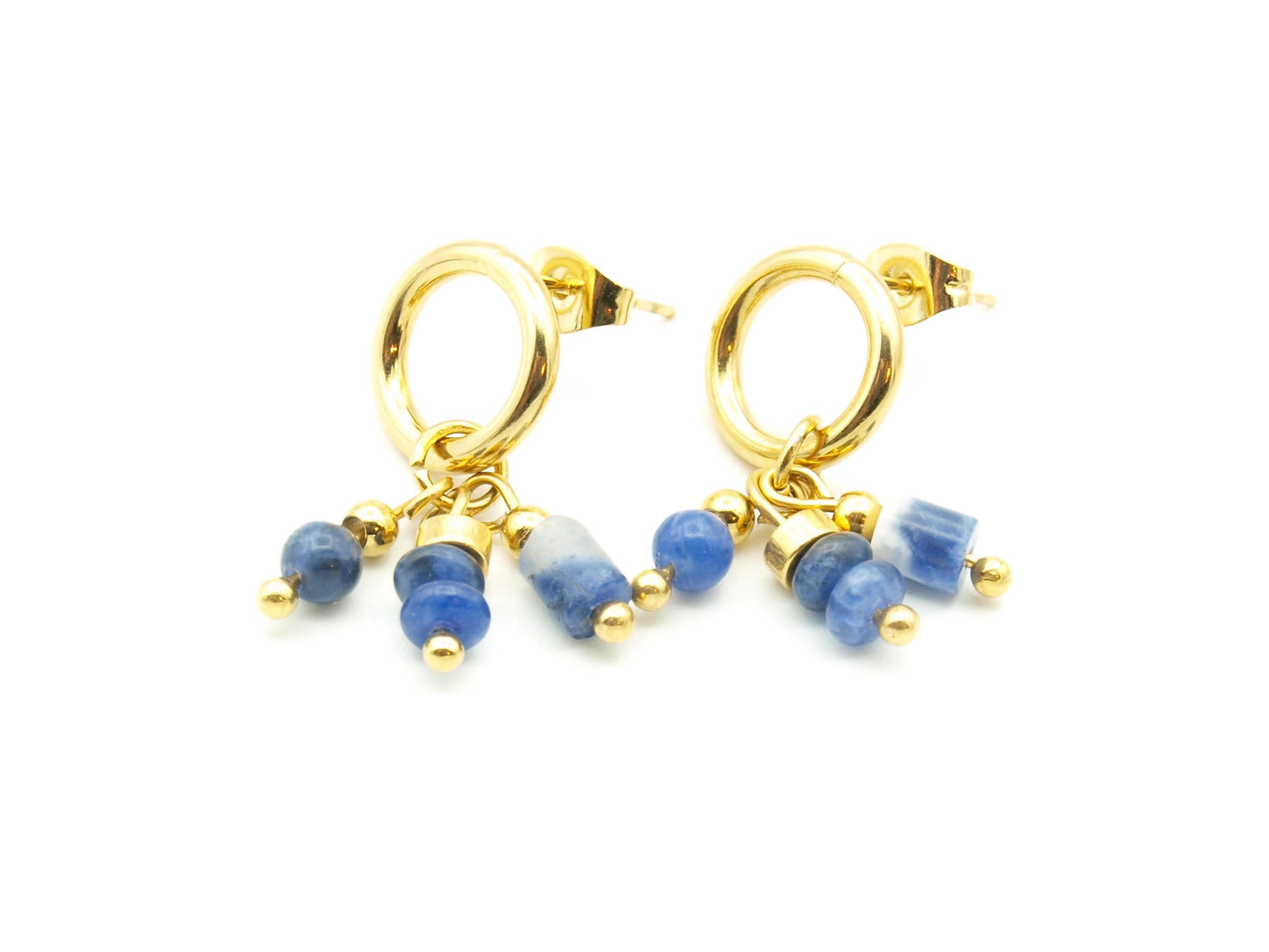 Bracelet Nani sodalite, silver or gold stainless steel