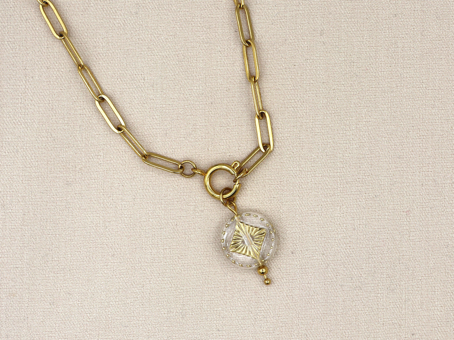 ketting Paru bloem, zilver of goud roestvrijstaal