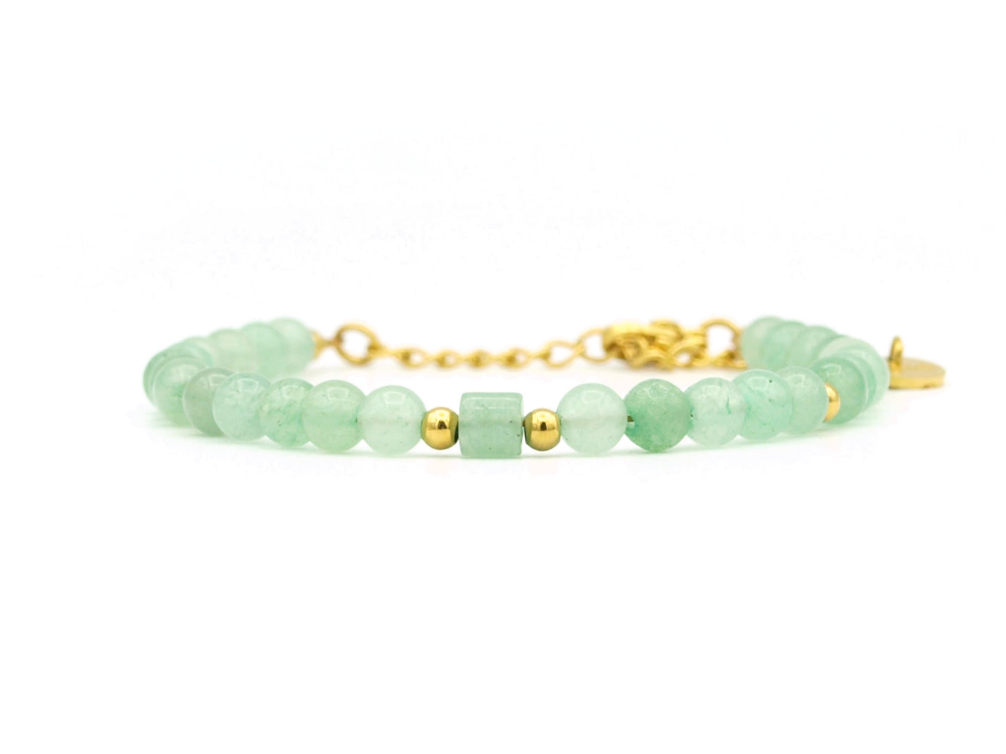 Bracelet Nani aventurine, silver or gold stainless steel