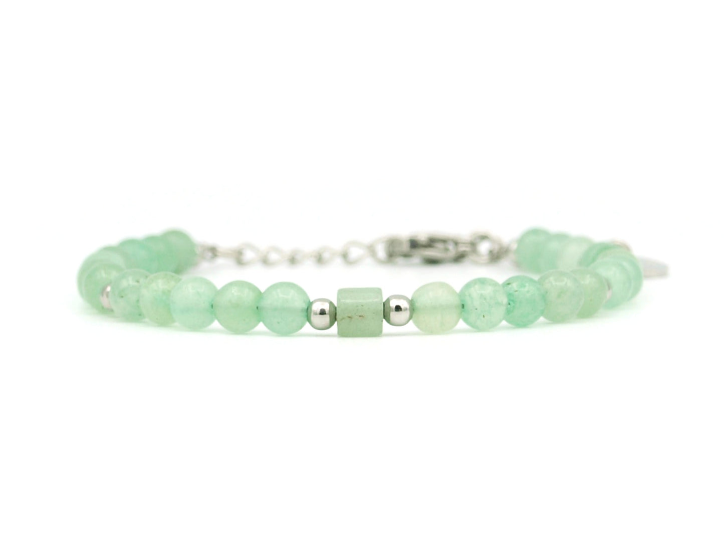 Bracelet Nani aventurine, silver or gold stainless steel