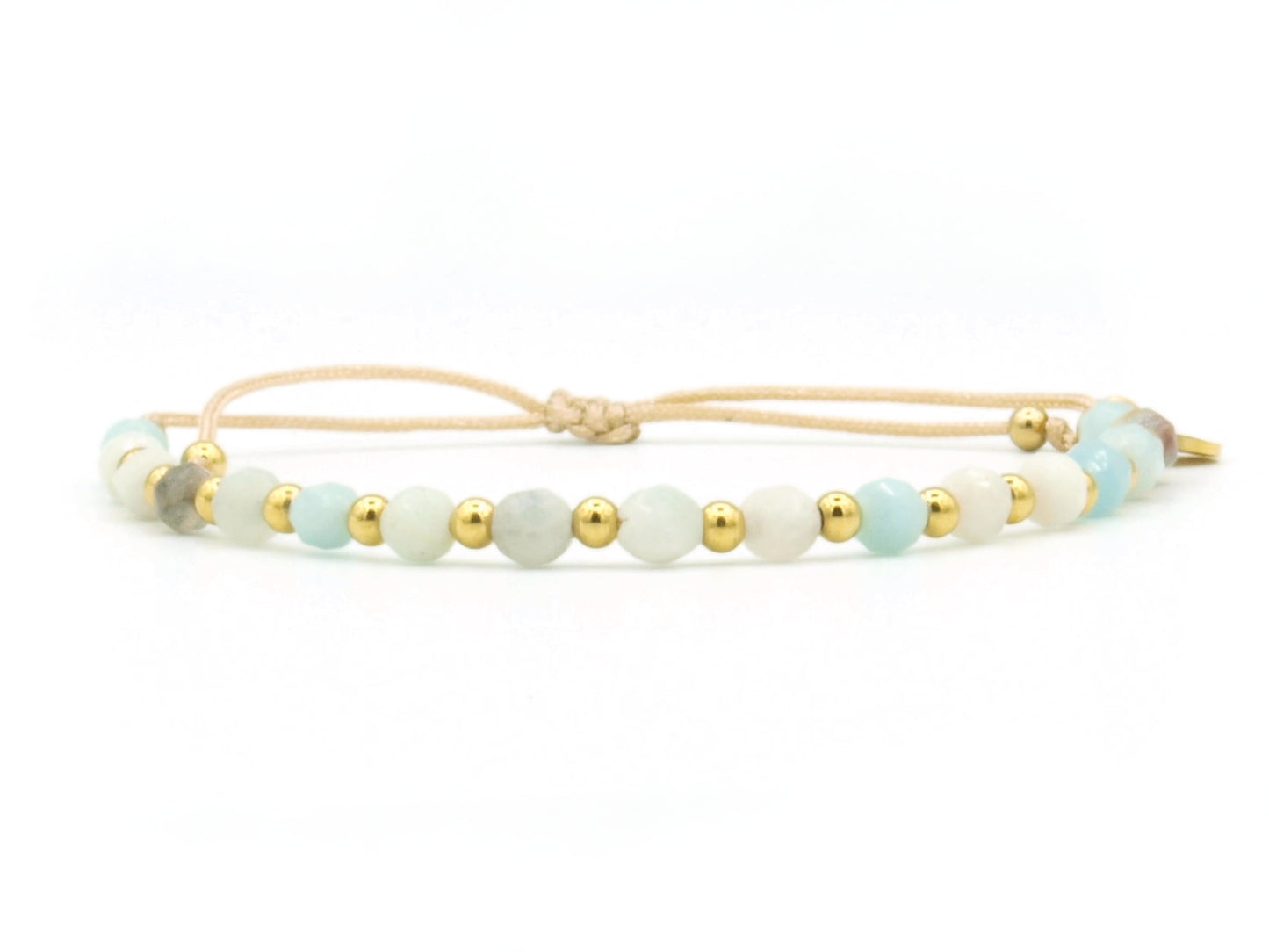 Armband Shi amazoniet en roestvrij staal