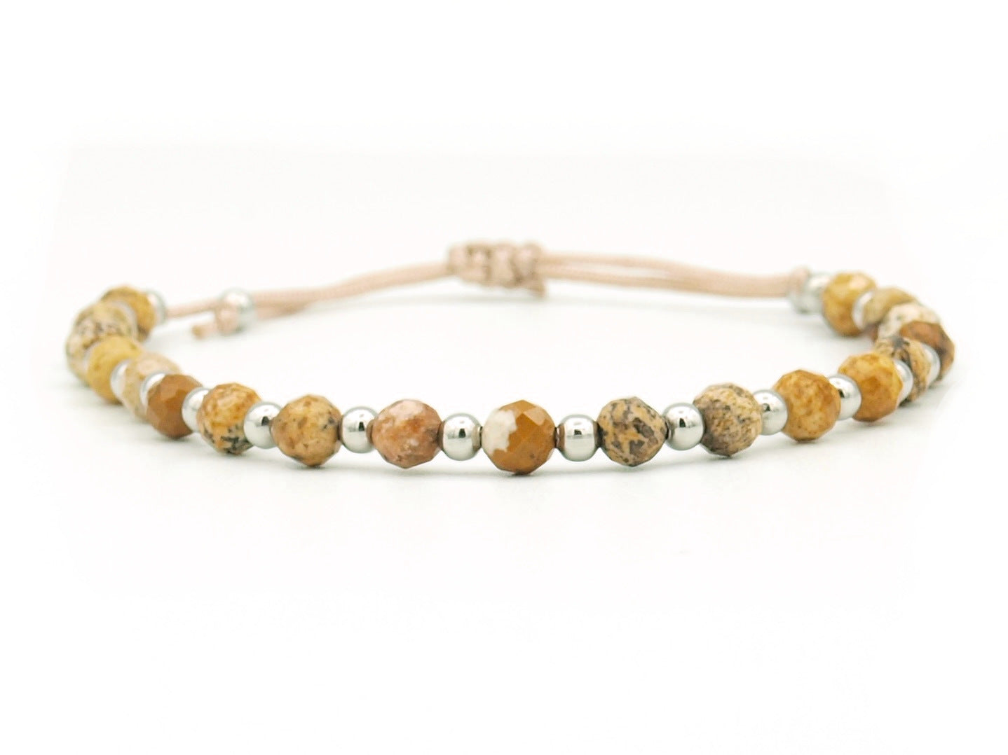 Armband Shi landschaps jaspis en rvs