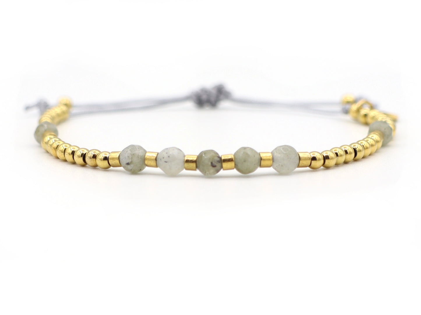 Bracelet Shi Lima labradorite and stainless steel