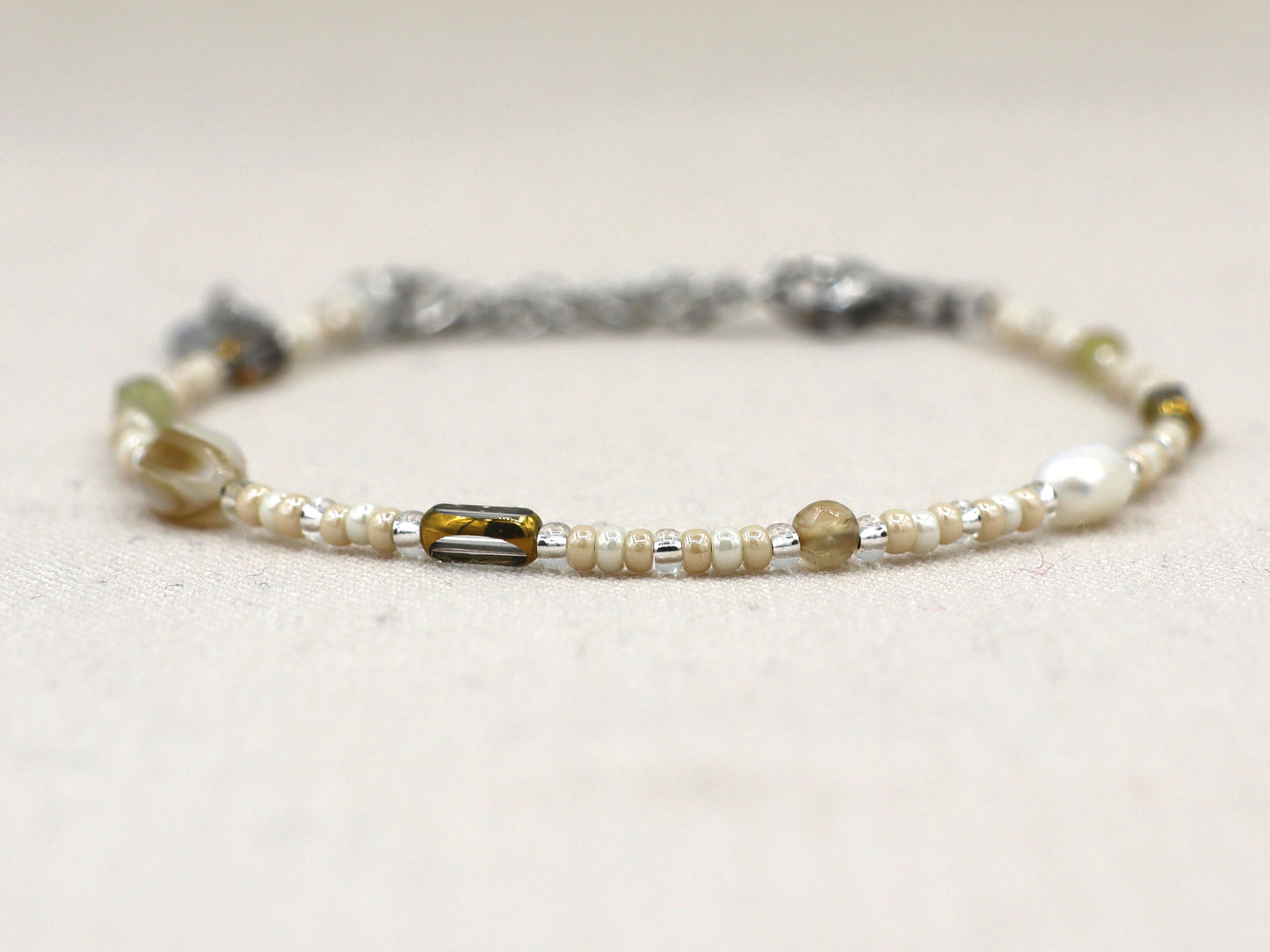 Bracelet Kirana pearl silver or gold stainless steel