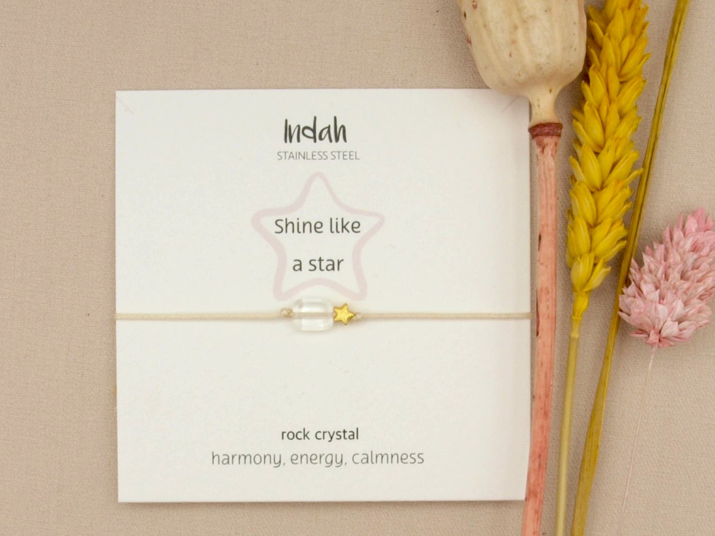 Ketting rock, ster-bergkristal, zilver en goud roestvrij staal