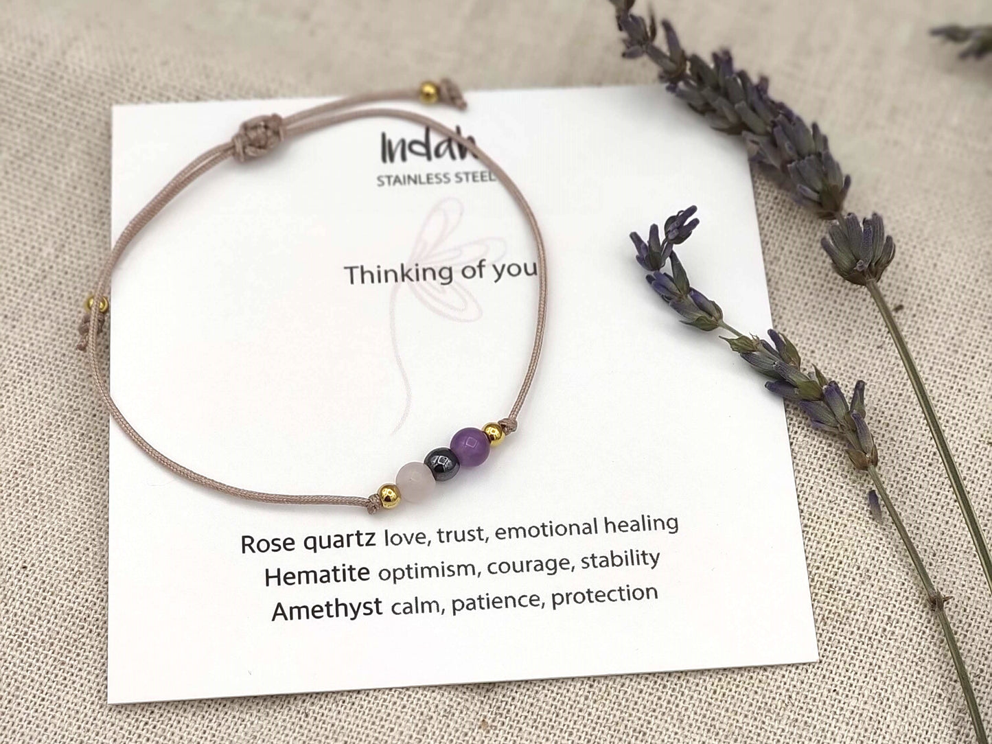 Armband rock, thinking of you, zilver en goud