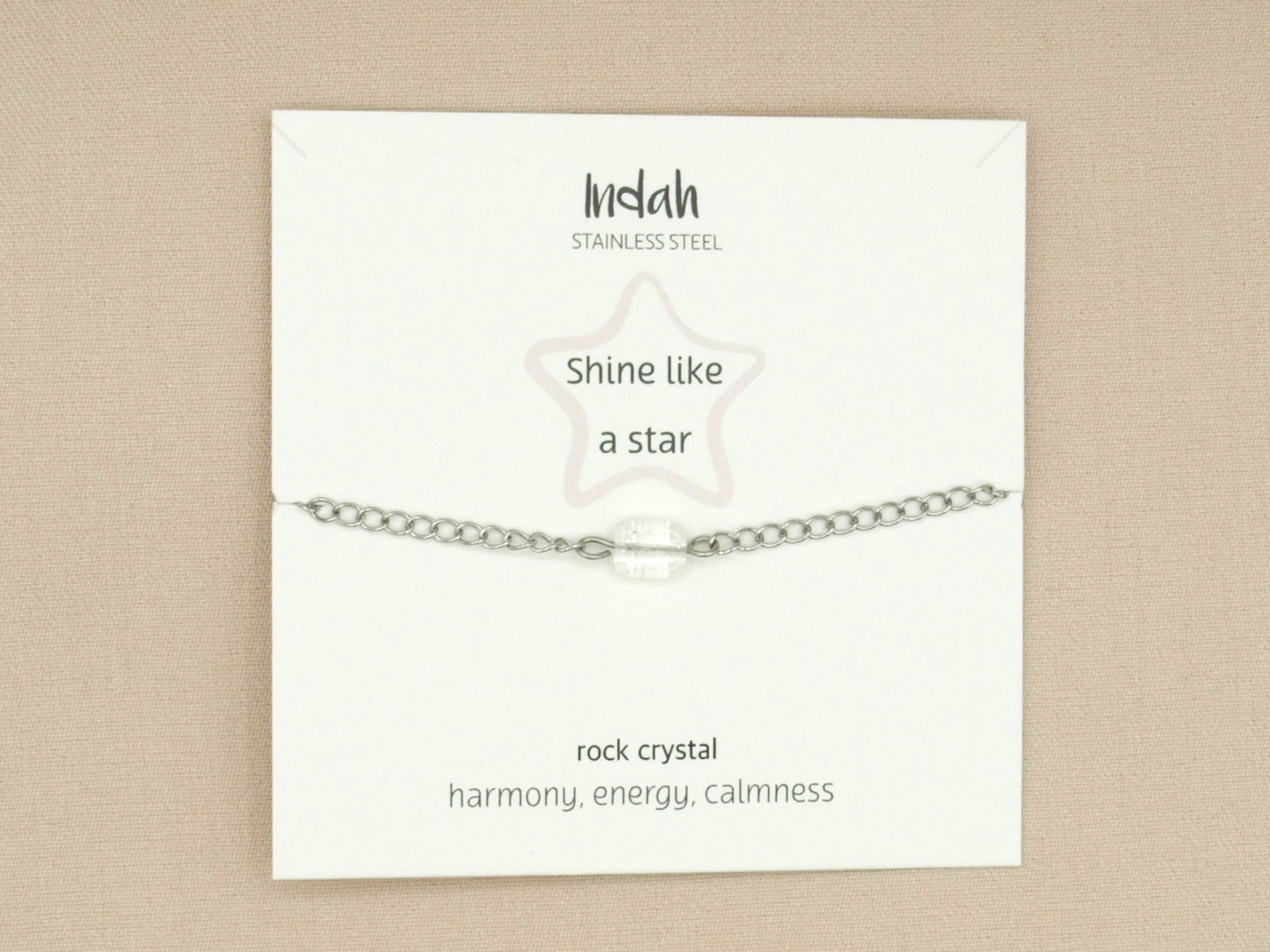Armband rock, bergkristal, jasseron zilver en goud