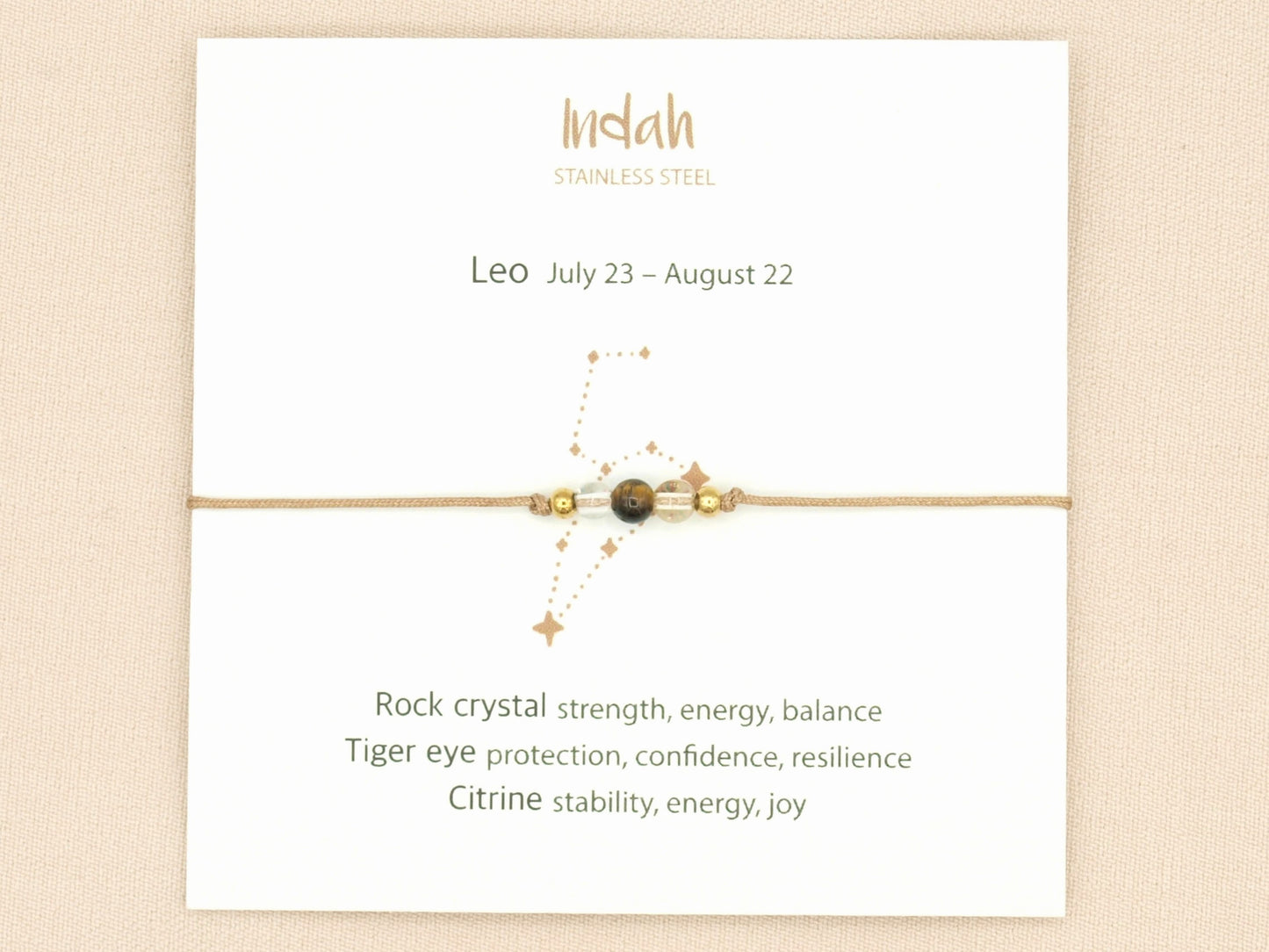 Armband rock, sterrenbeeld, zilver en goud
