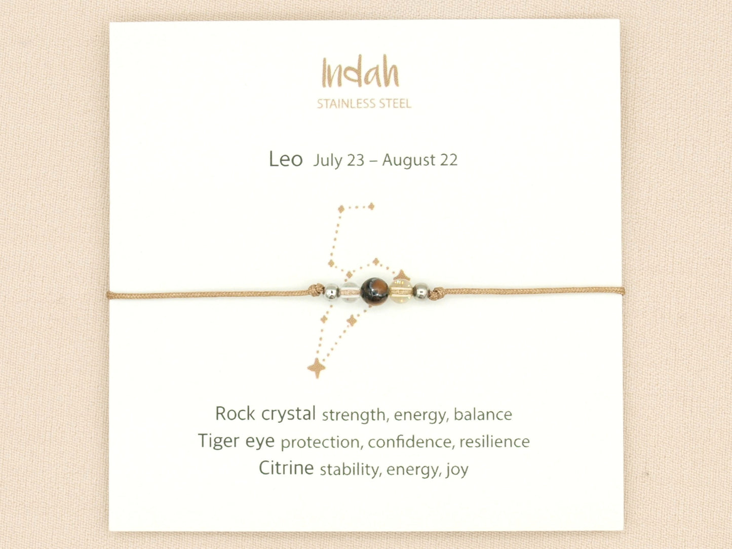 Armband rock, sterrenbeeld, zilver en goud