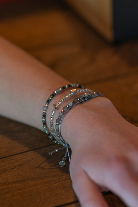 Bracelet Cinta labradorite, silver or gold stainless steel