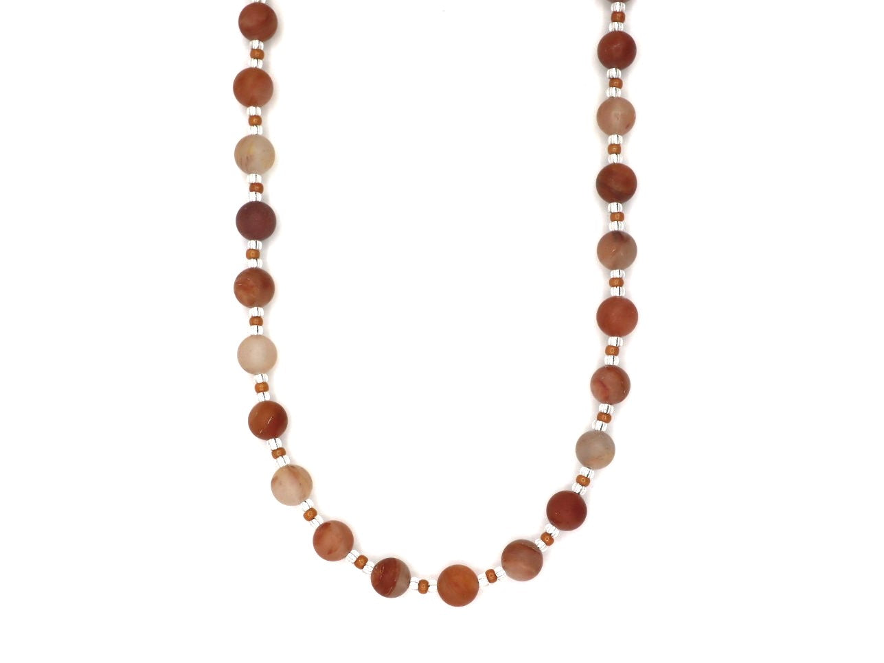 Ketting Batu chalcedoon, zilver of goud roestvrijstaal