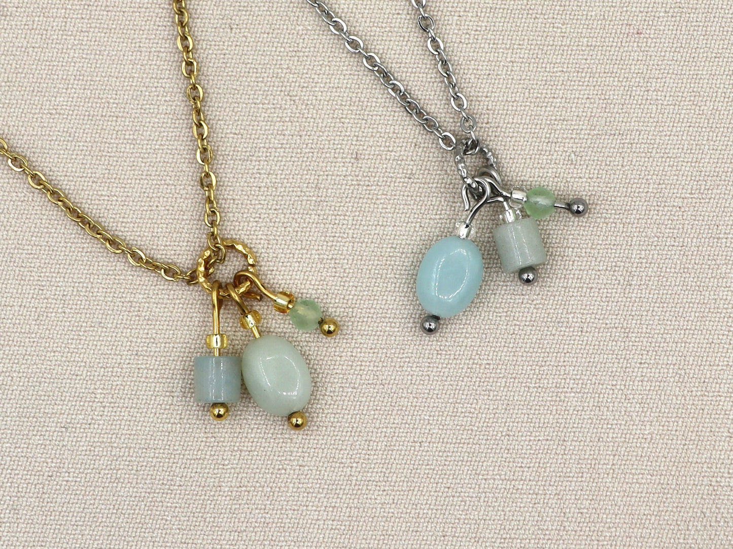 Bracelet Kirana amazonite silver or gold stainless steel