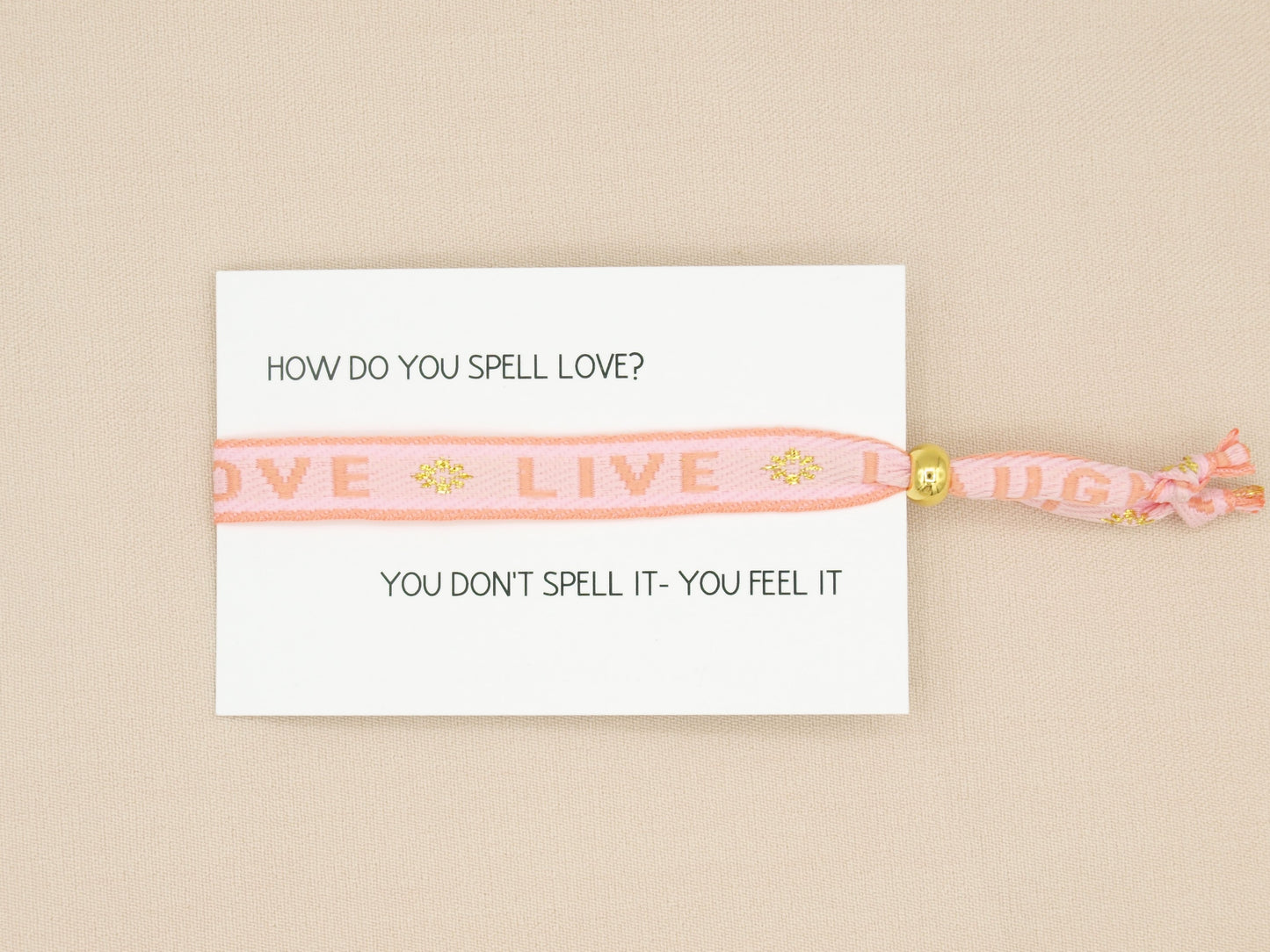 Love live laugh ribbon bracelet