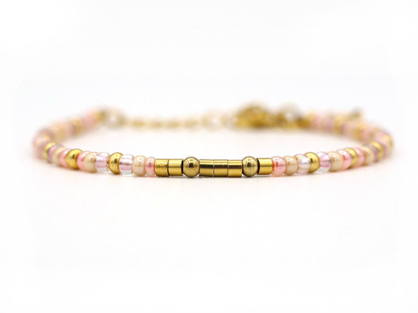 Persoonlijke morse code armband roze, zilver of goud roestvrijstaal