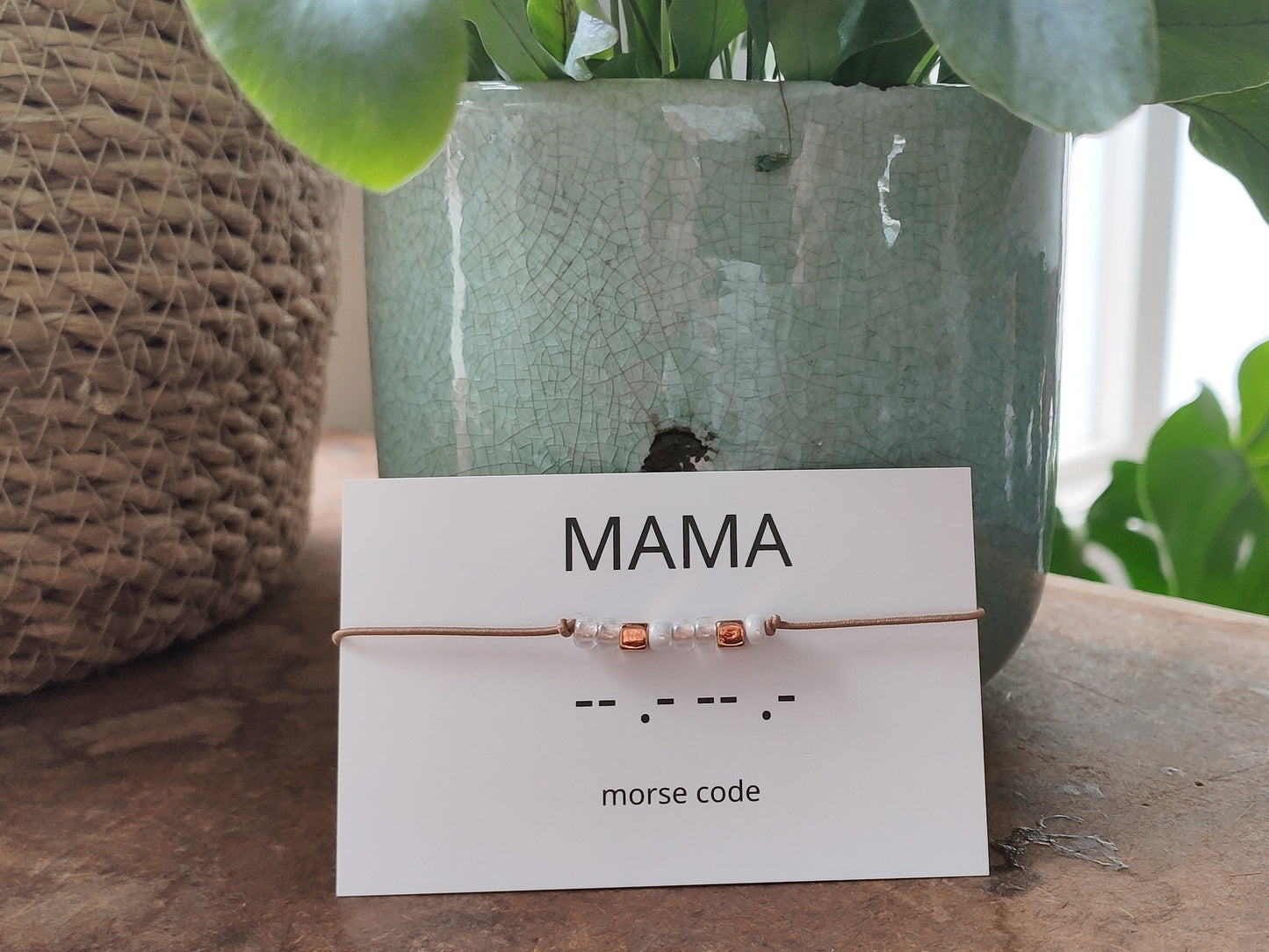 Morse code armband mama