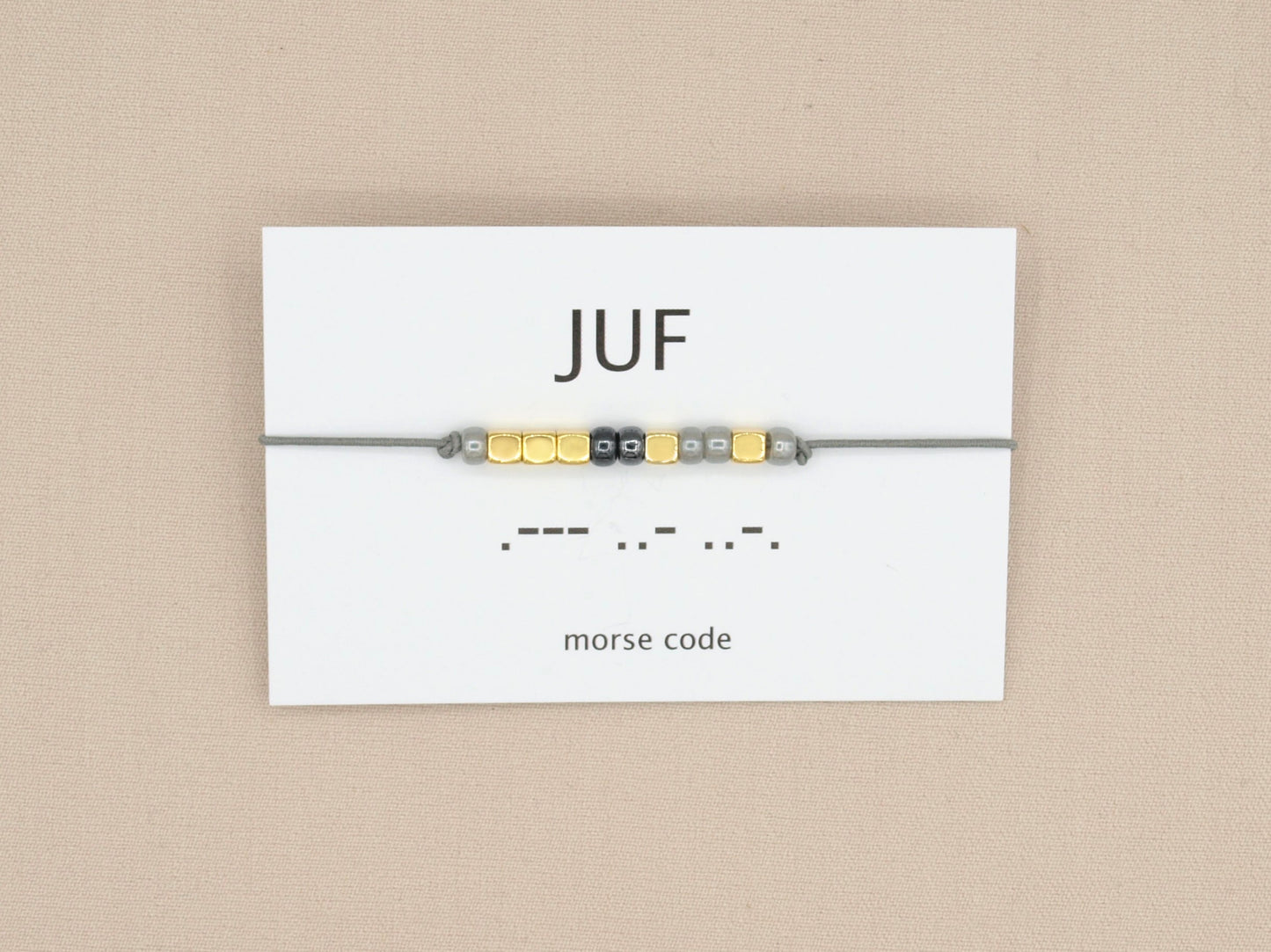 Morse code armband juf