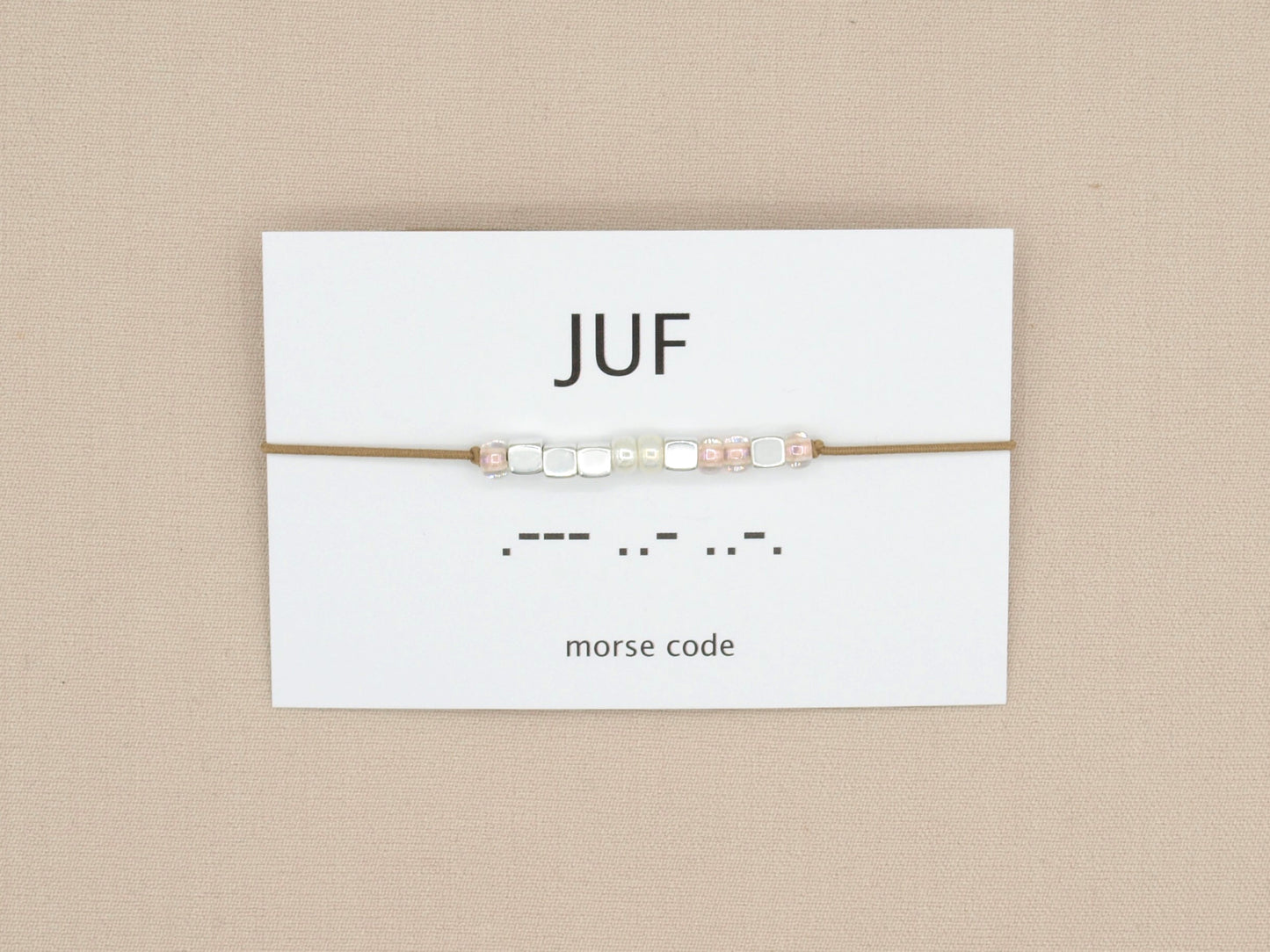 Morse code armband juf
