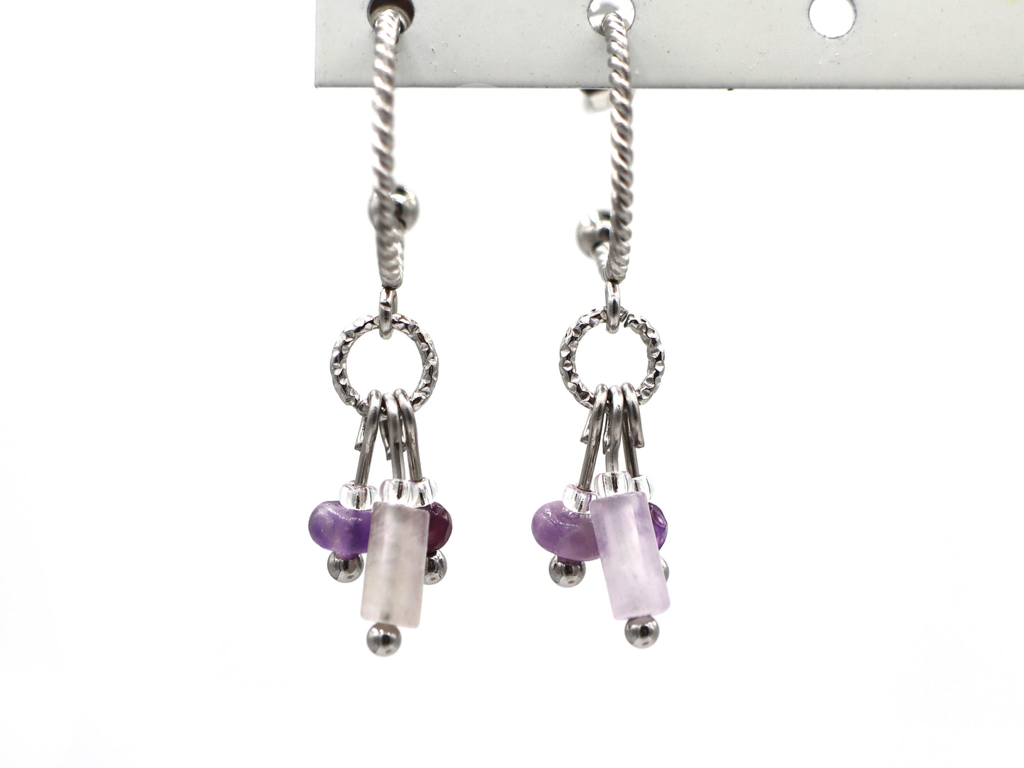 Bracelet Kirana amethyst silver or gold stainless steel