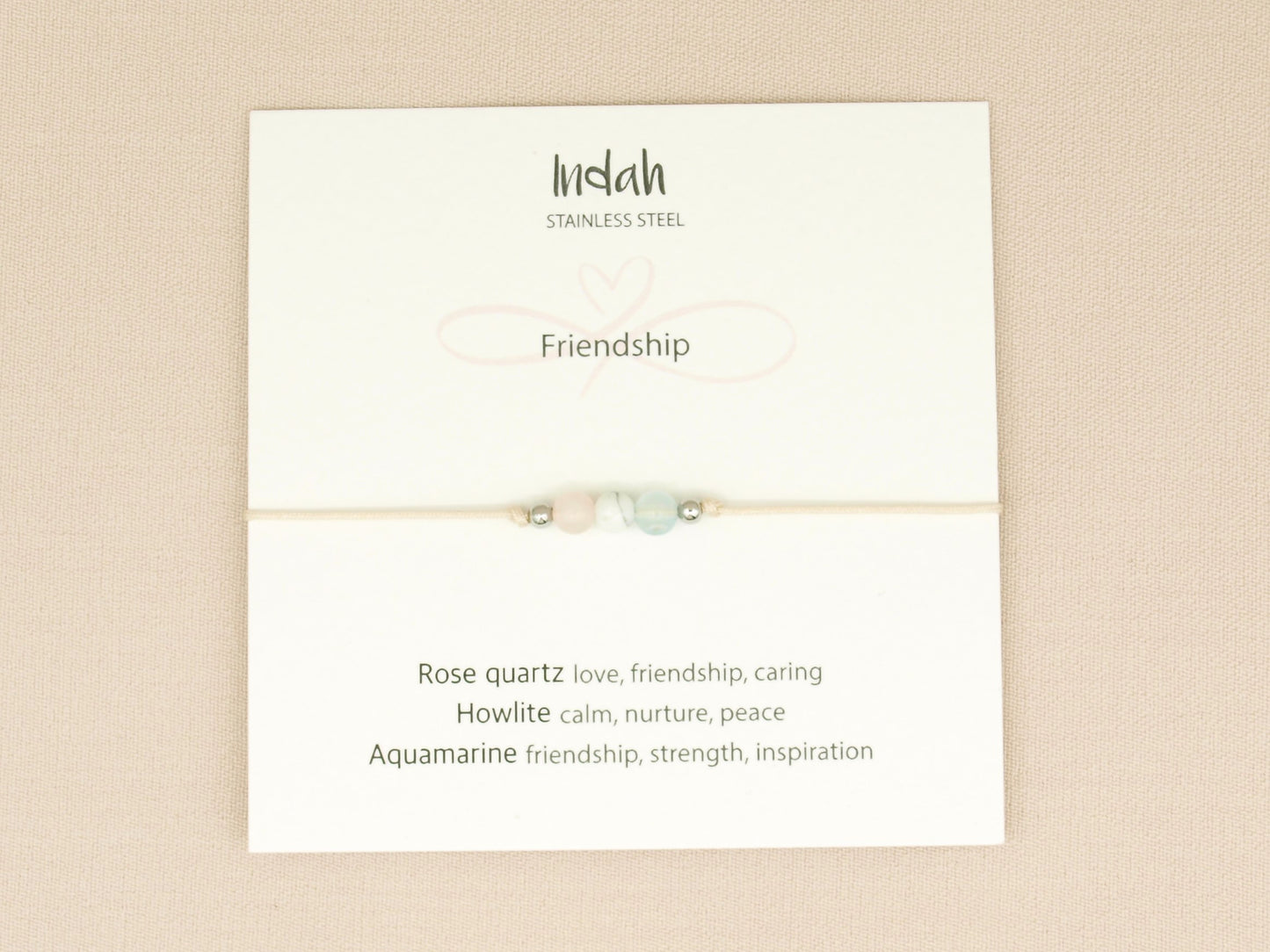 Bracelet rock, friendship, silver and gold