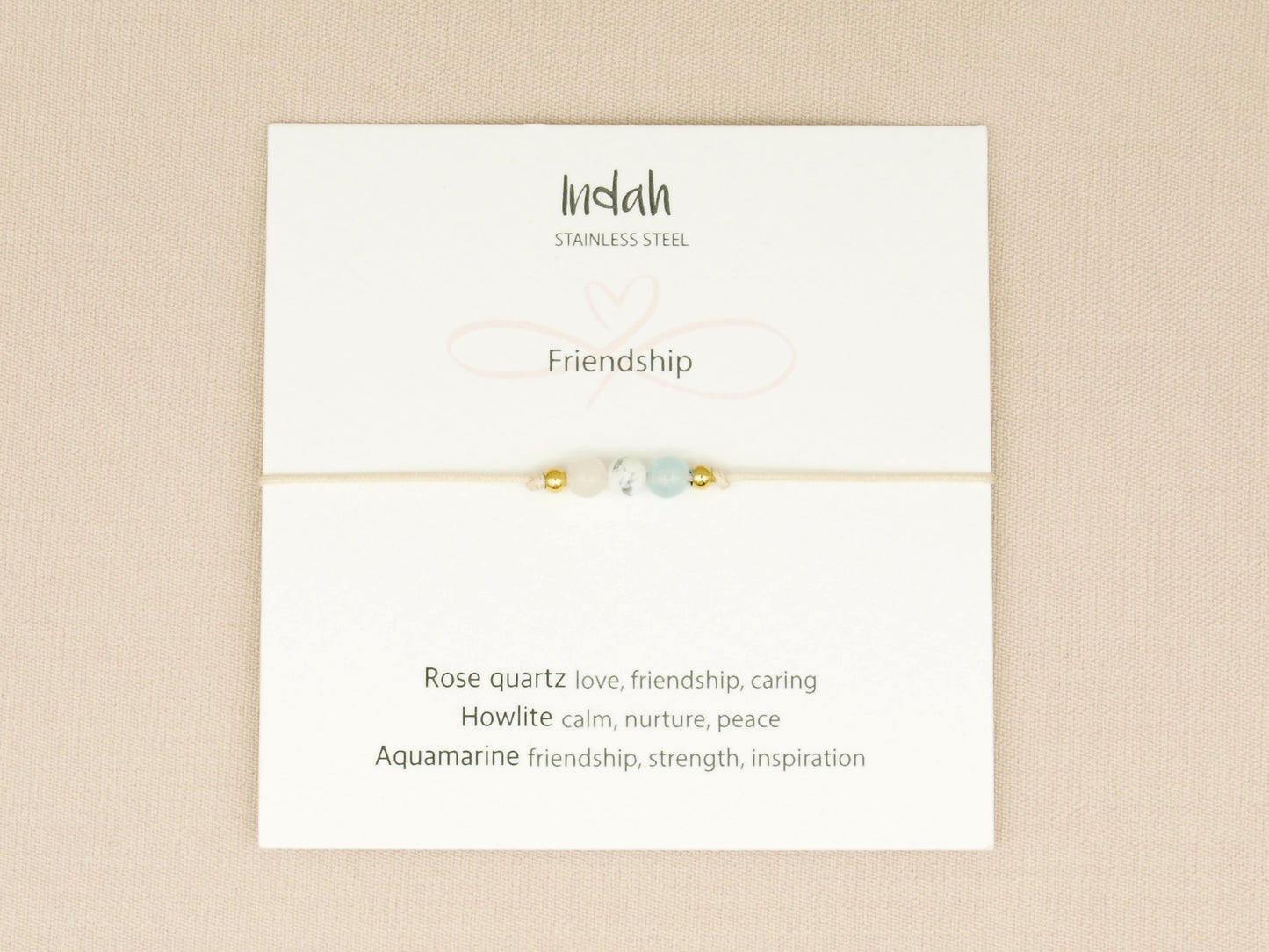 Bracelet rock, friendship, silver and gold