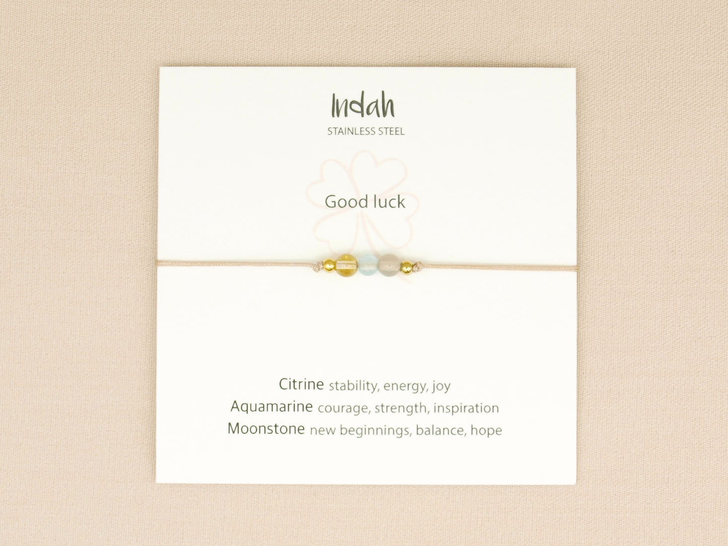 Bracelet rock, good luck, silver and gold