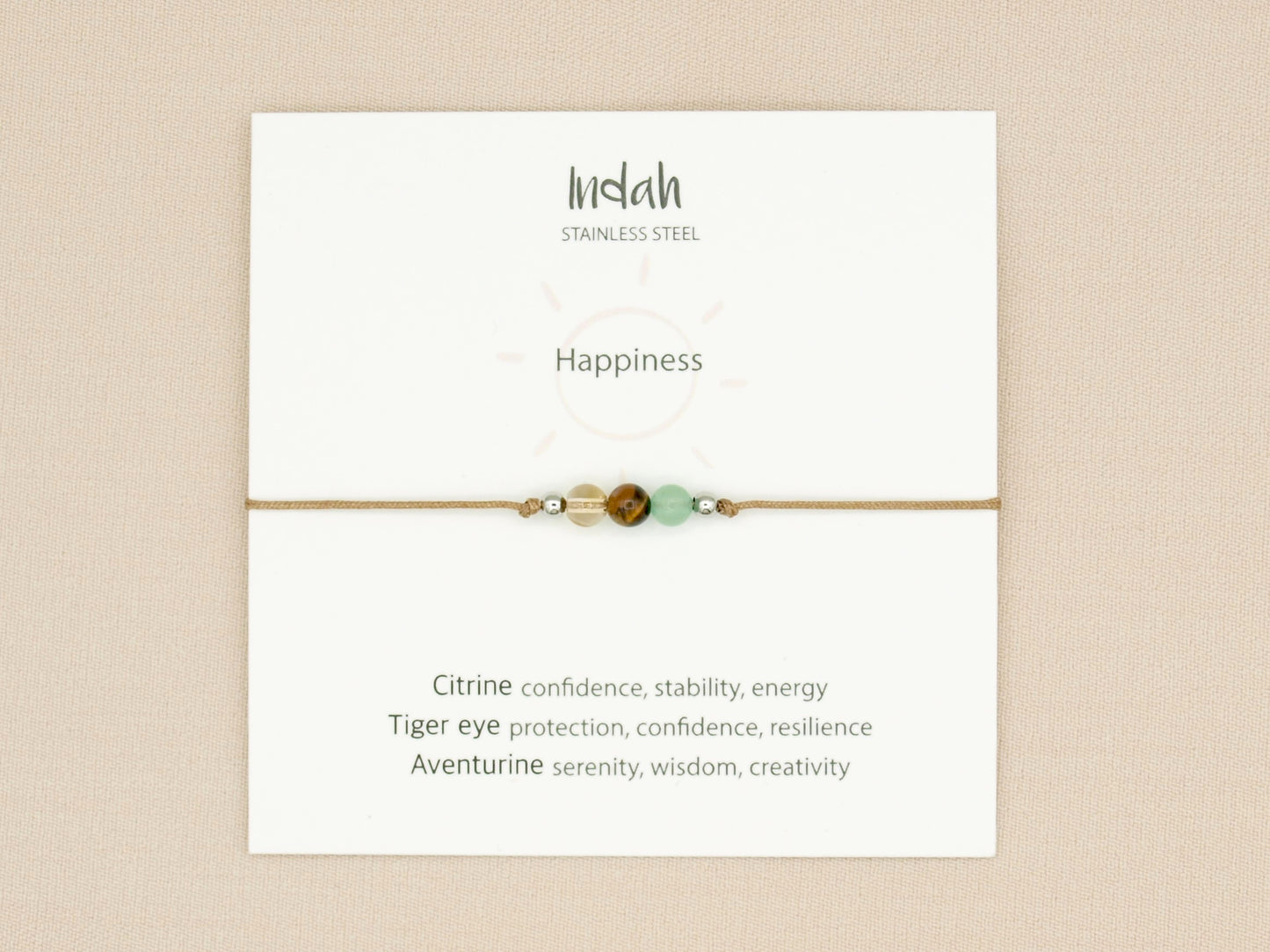 Bracelet rock, happiness, silver and gold
