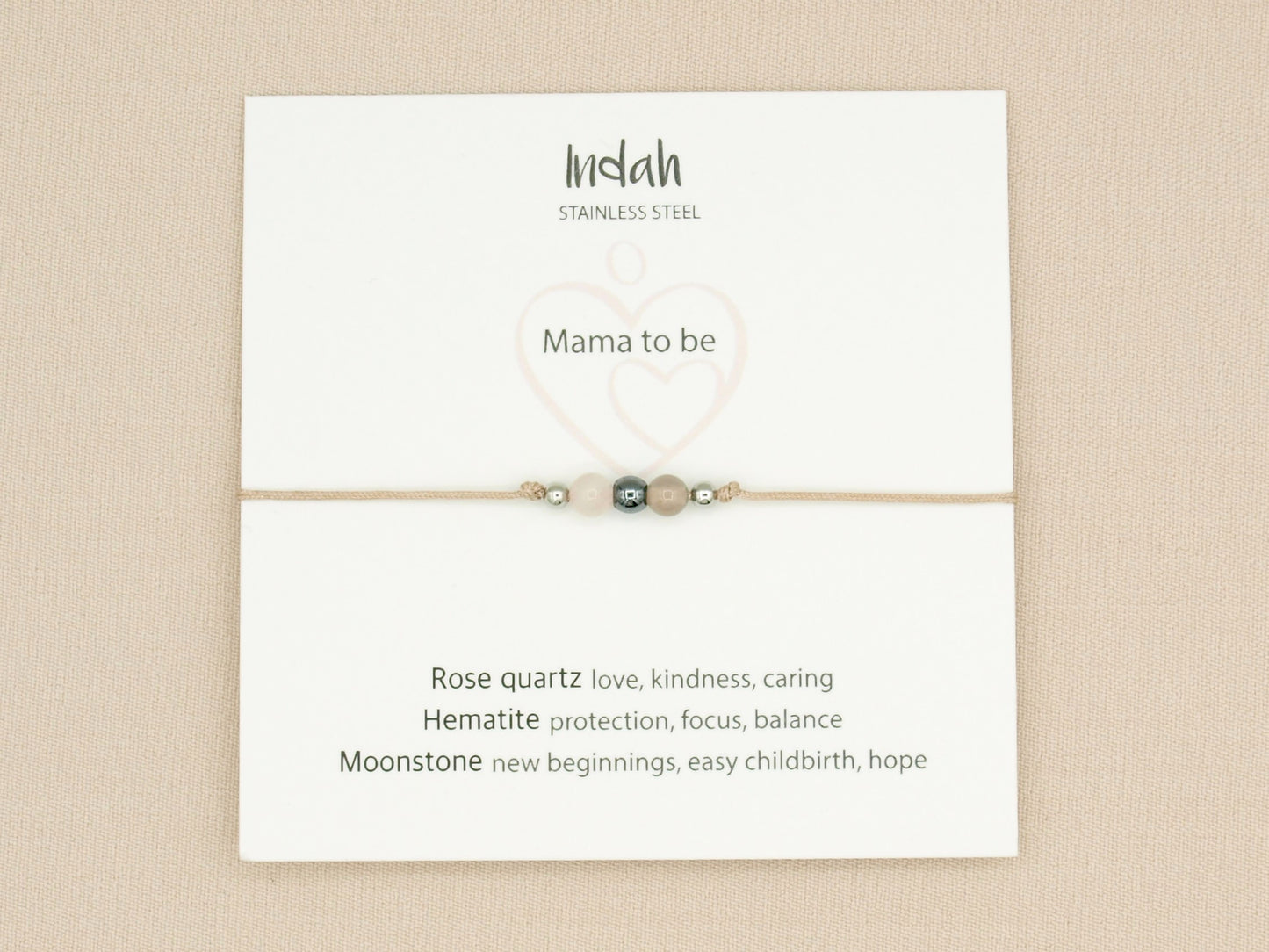 Bracelet rock, mama to be, silver and gold