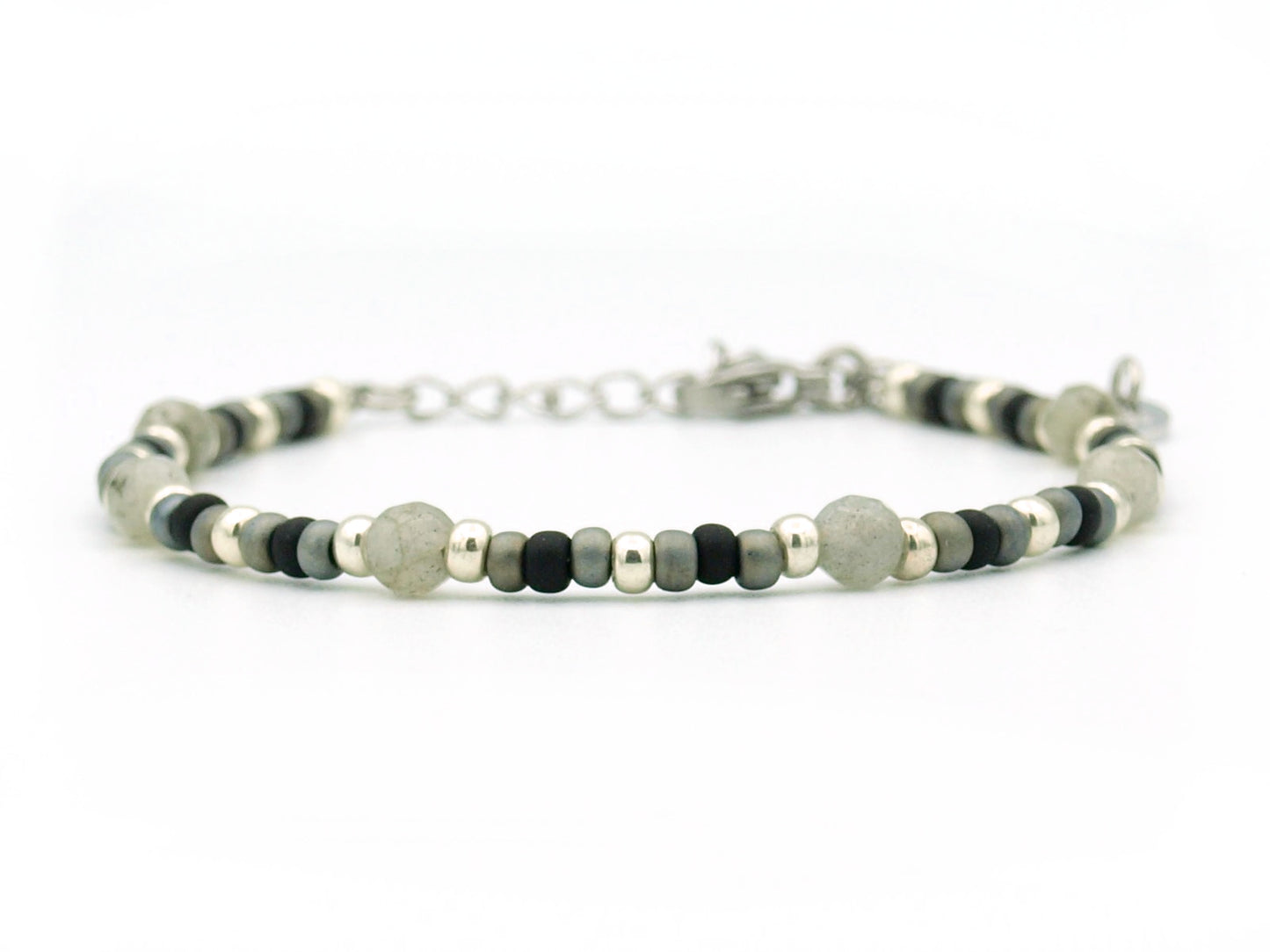 Bracelet Cinta labradorite, silver or gold stainless steel
