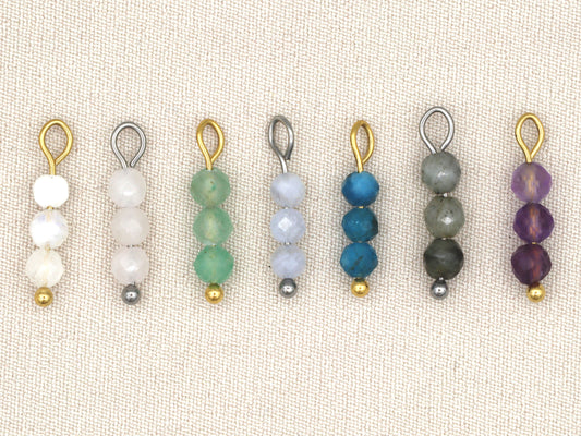 Collect beautiful moments, facet  natural stone pendant
