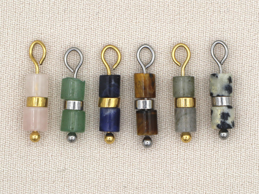 Collect beautiful moments, natural stone double tube pendant