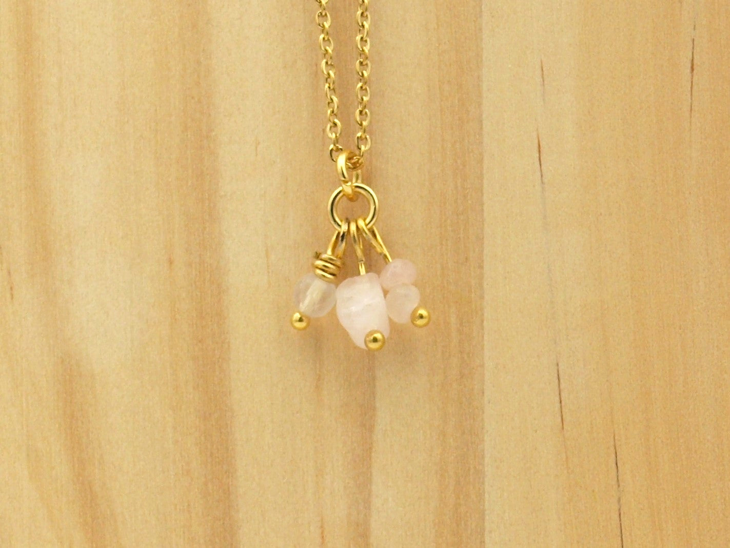 Ketting Indah natuursteen, zilver of goud roestvrijstaal