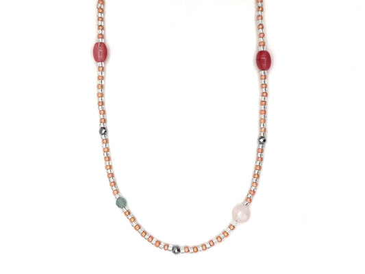 Ketting Kirana aventurijn, zilver of goud roestvrijstaal