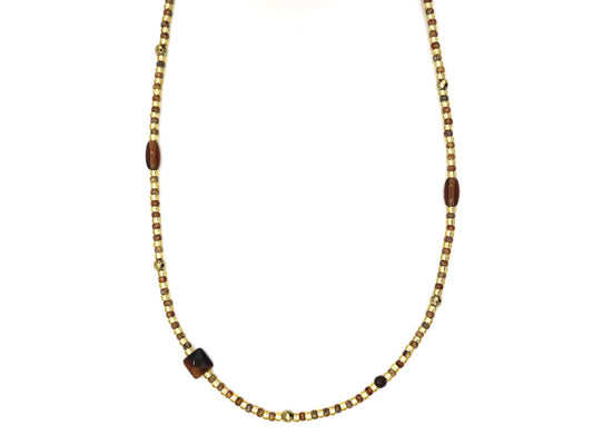 Ketting Kirana aventurijn, zilver of goud roestvrijstaal