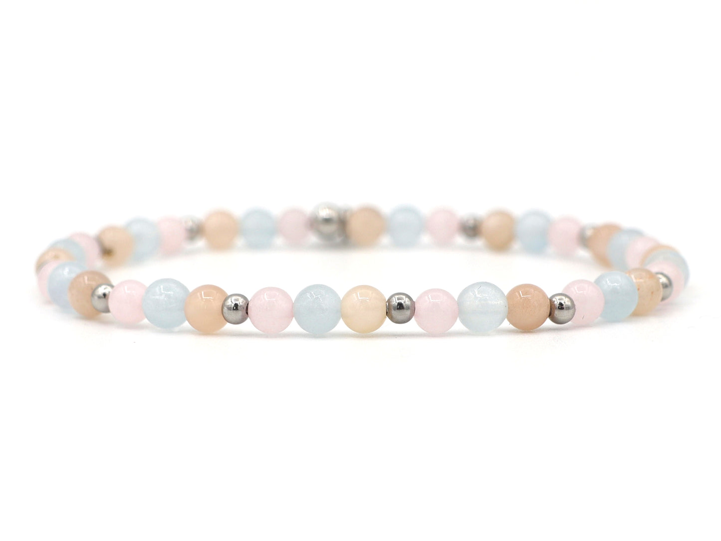 Natural beaded bracelet, fertility, silver and gold