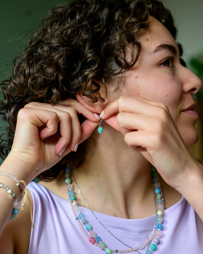 Ketting Batu mix, zilver of goud roestvrijstaal