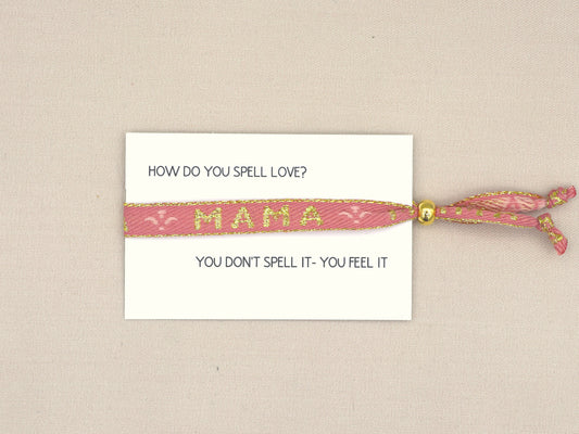 Mama ribbon bracelet