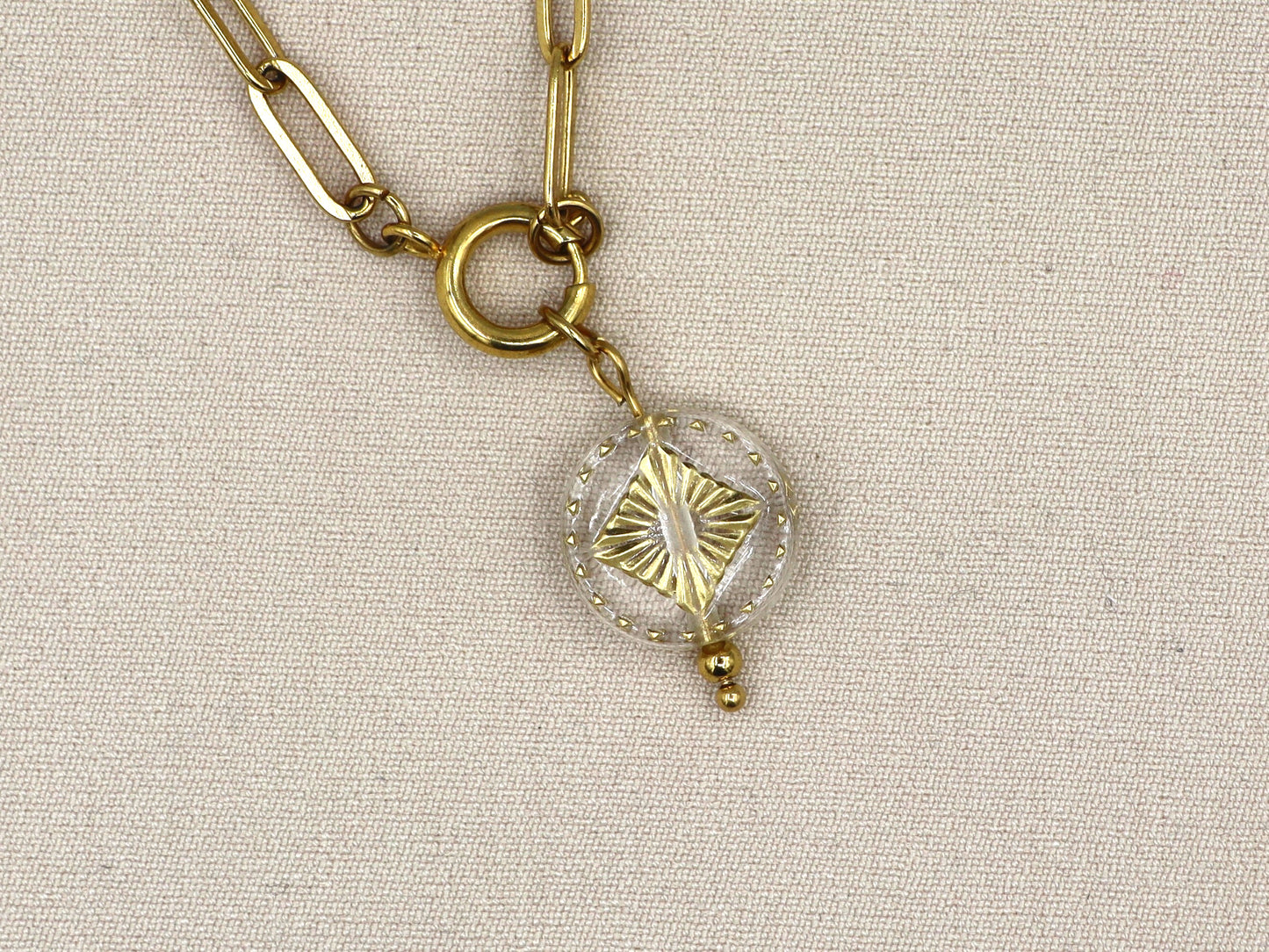 ketting Paru bloem, zilver of goud roestvrijstaal
