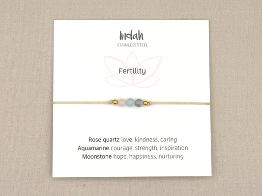 Bracelet rock, fertility, silver and gold